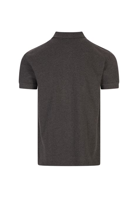 Polo Custom Slim-Fit In Pique' Grigio Con Pony a Contrasto RALPH LAUREN | 710-782592002